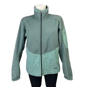 Patagonia Women’s Regulator Green Fleece Lined Full Zip Jacket sz‎ M Vintage